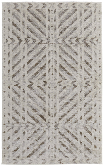 Vancouver Modern Geometric - Ivory/Tan/Brown Area Rug