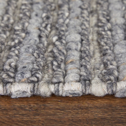 Herrick Modern Solid - Ivory/Gray Area Rug