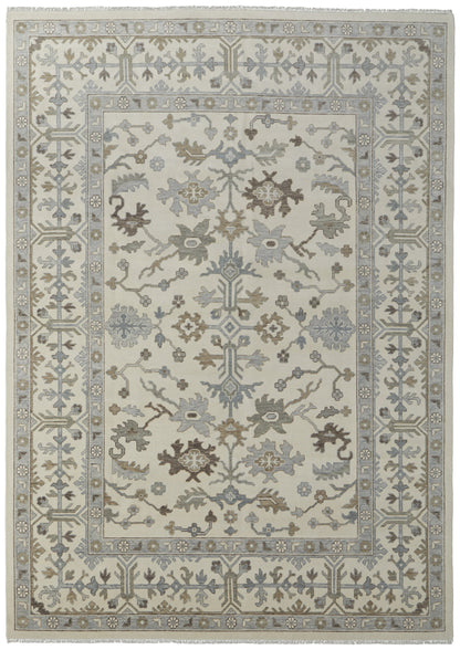 Karina Transitional Floral & Botanical - Ivory/Gray/Brown Area Rug