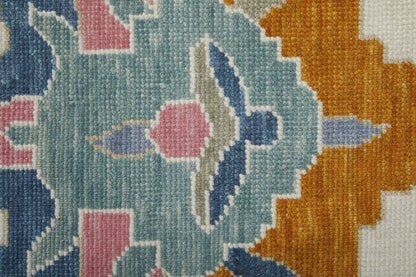 Karina Transitional Floral & Botanical - Ivory/Blue/Pink Area Rug