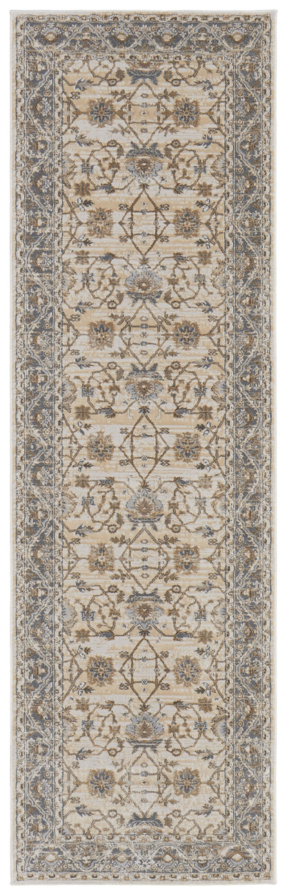 Celene Traditional Bordered - Tan/Ivory/Gray Area Rug