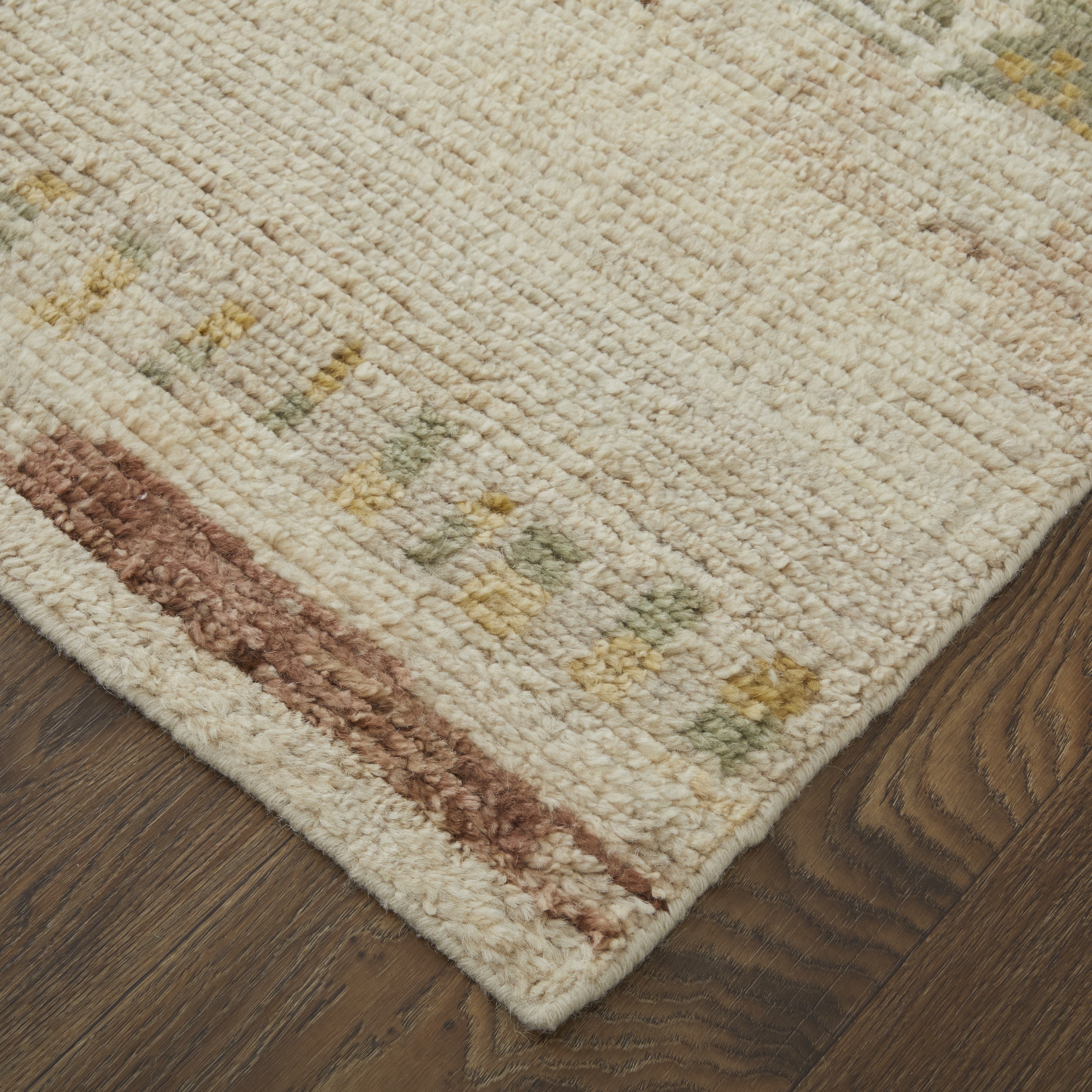 Kasbah Modern Abstract - Tan/Red/Green Area Rug