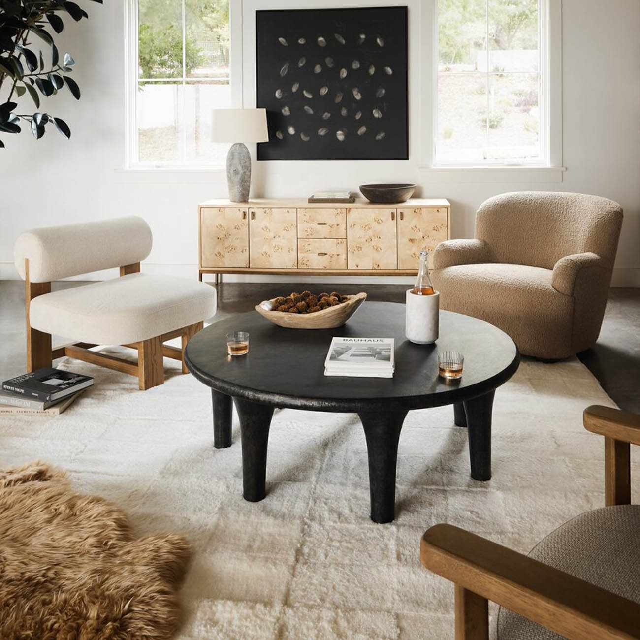 Lalo Lambskin Rug - Beige