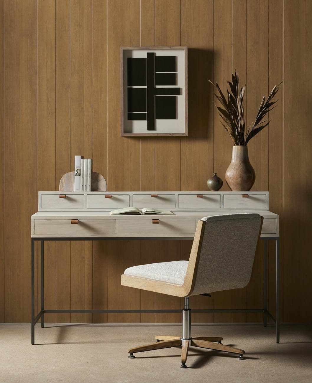 Four Hands Carla Desk Chair - Light Camel