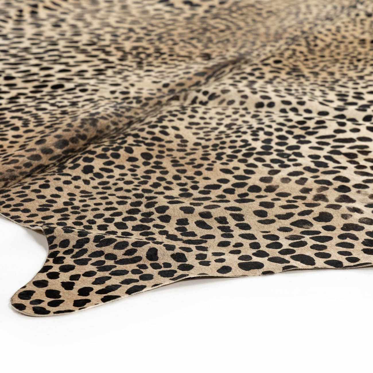 Leopard Print Hide Rug - Brown & Black