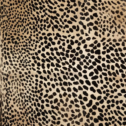 Leopard Print Hide Rug - Brown & Black