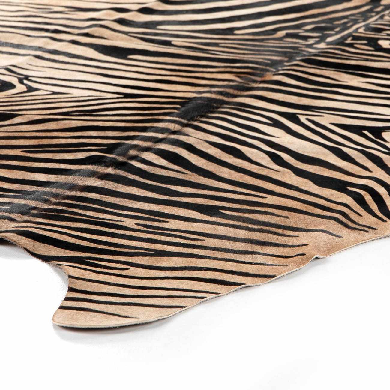 Zebra Print Hide - Natural Finish