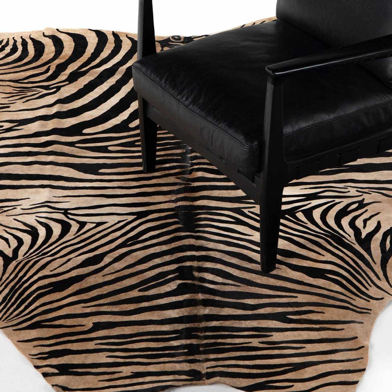 Zebra Print Hide - Natural Finish