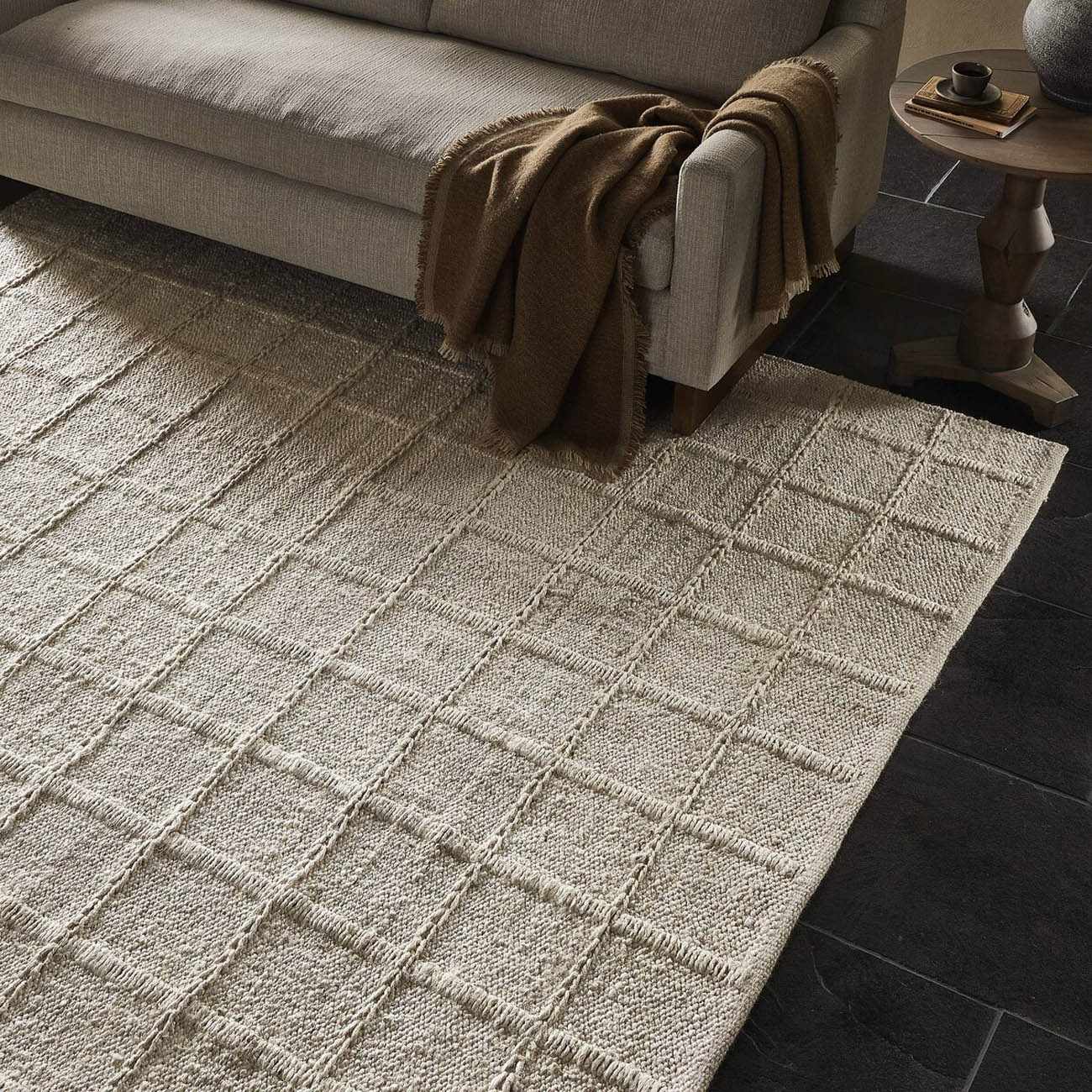 The Grid Jute - Bleached