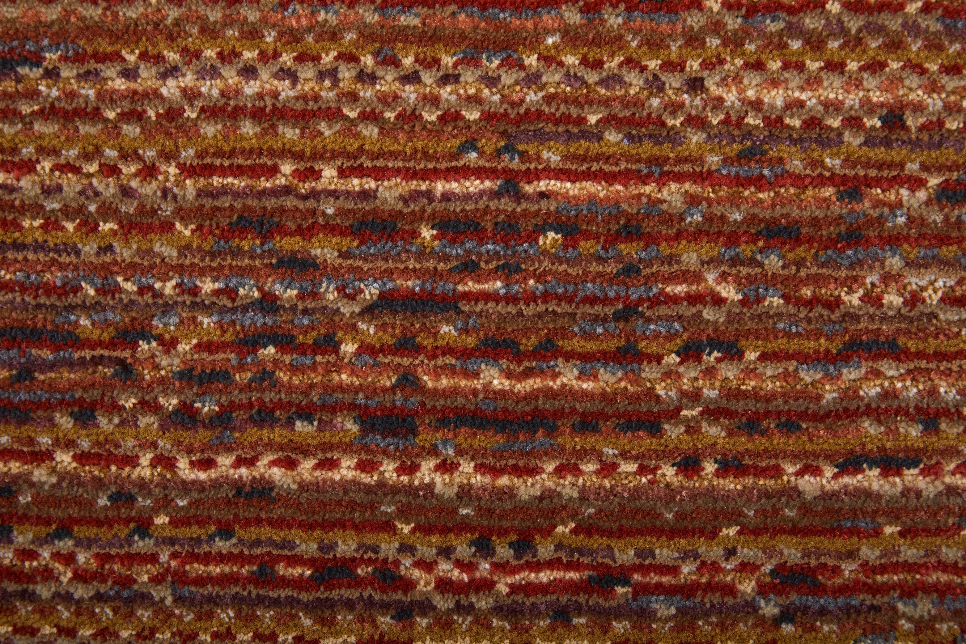 Deja Modern Solid - Brown/Red/Tan Area Rug
