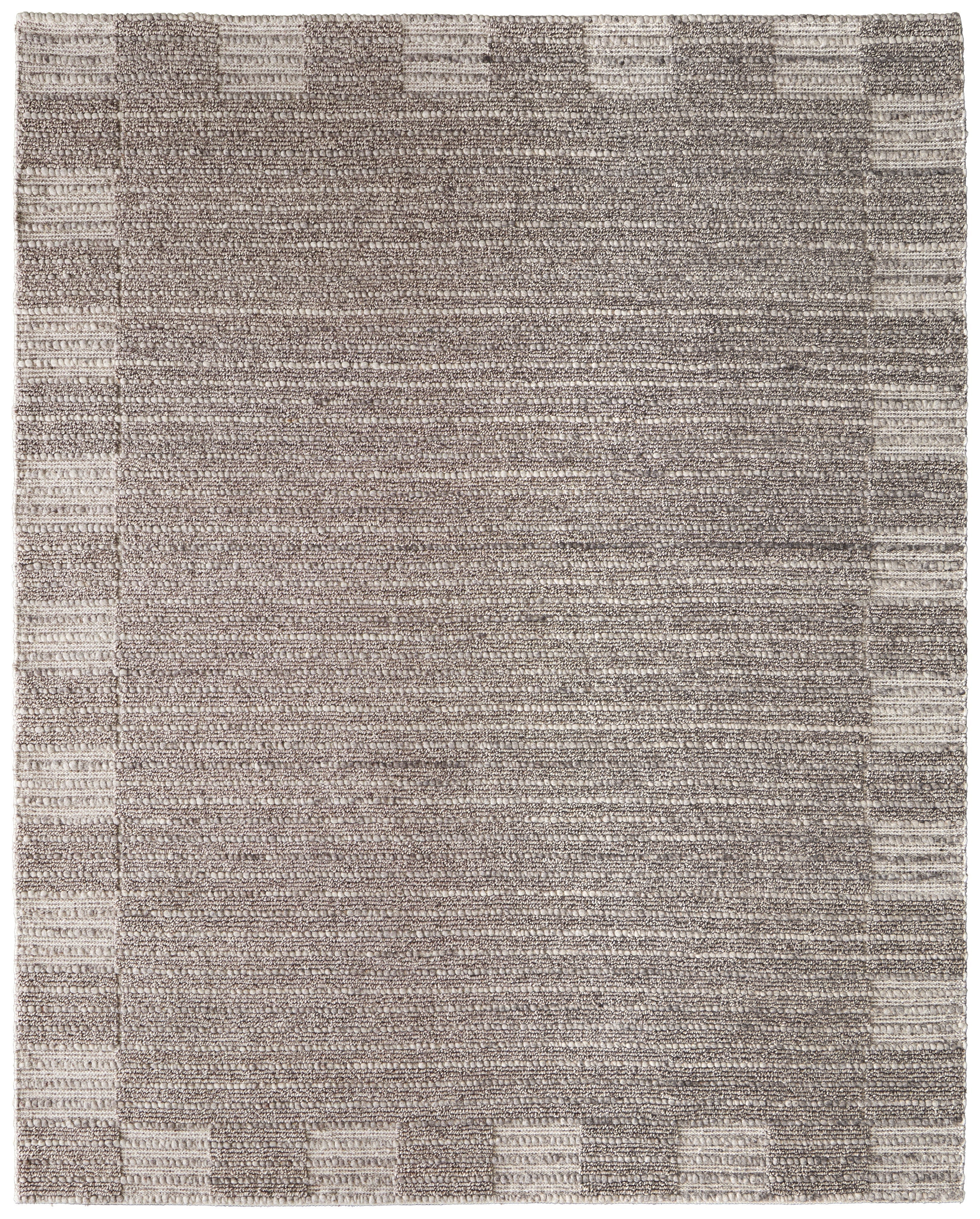 Herrick Modern Solid - Taupe/Ivory/Brown Area Rug