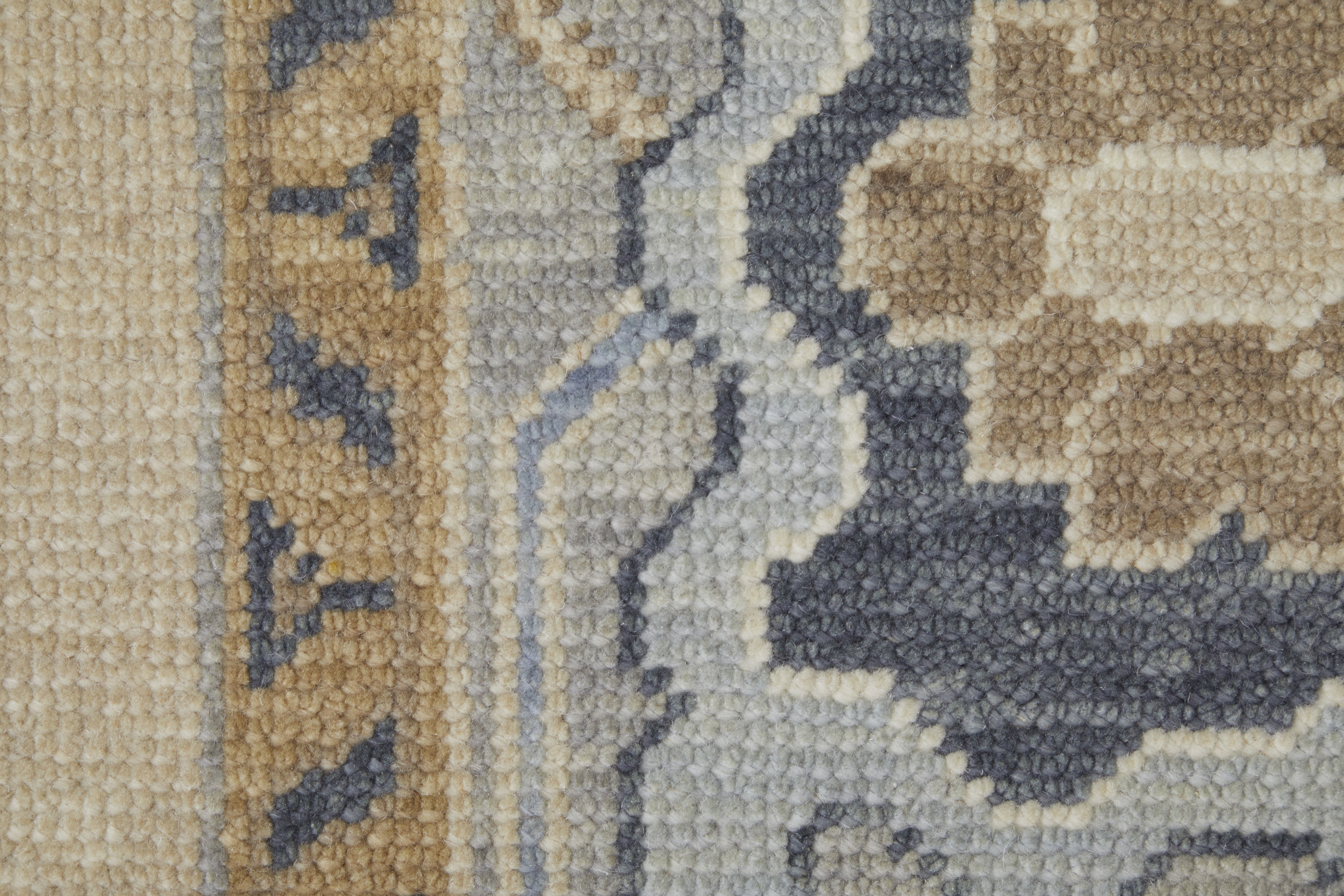 Karina Transitional Floral & Botanical - Ivory/Blue/Tan Area Rug