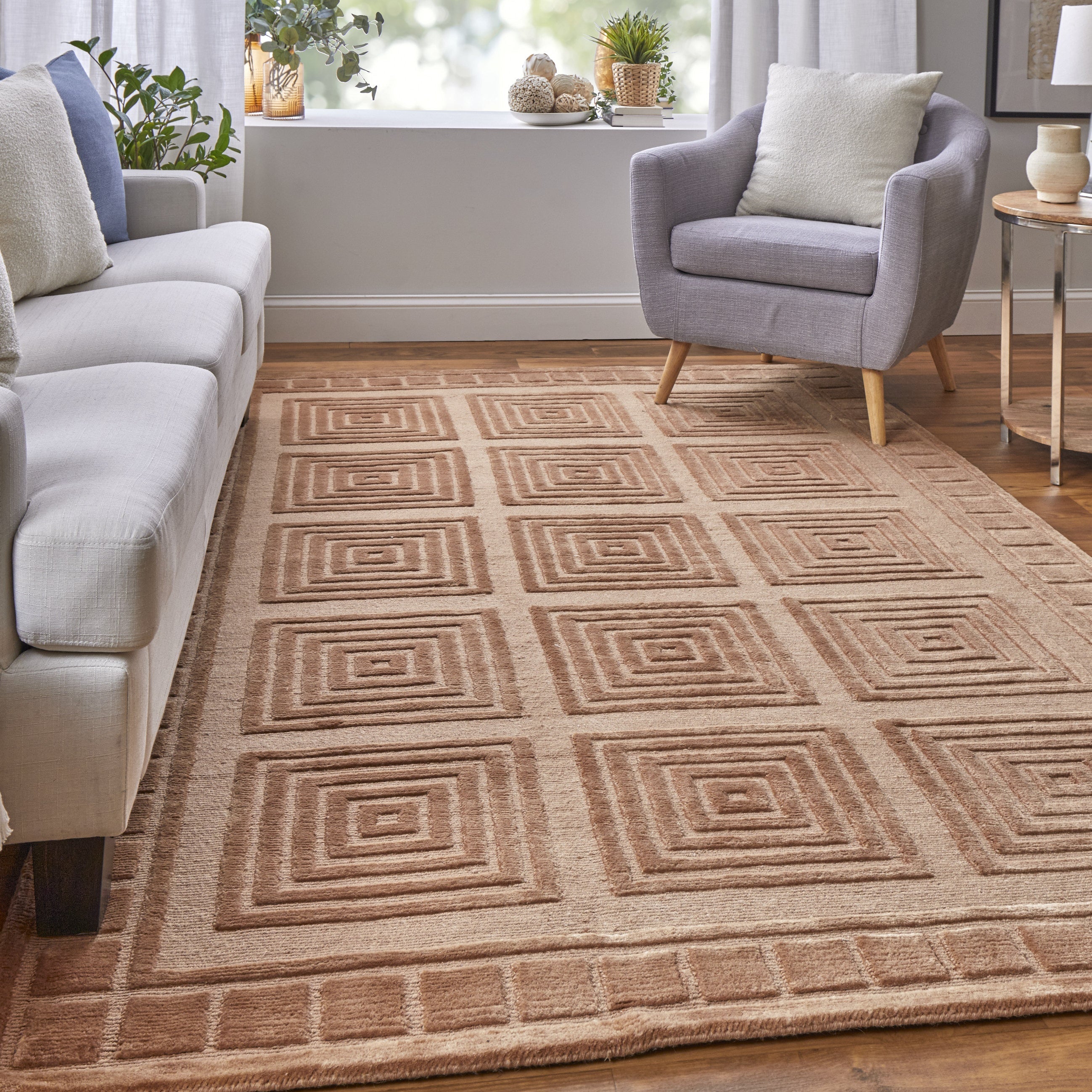 Channels Modern Geometric - Tan/Gold