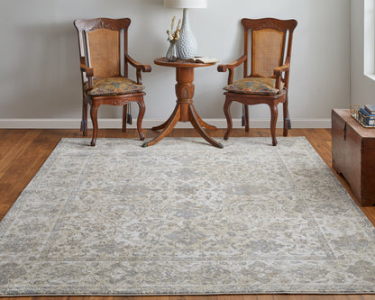 Celene Traditional Bordered - Ivory/Tan/Gray Area Rug