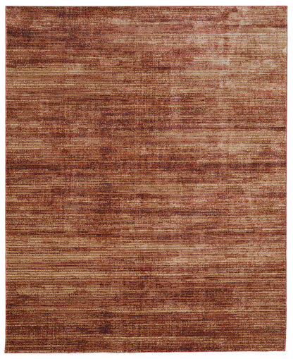 Deja Modern Solid - Brown/Red/Tan Area Rug