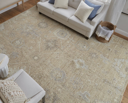 Grafton Transitional Floral & Botanical - Tan/Gray/Ivory Area Rug