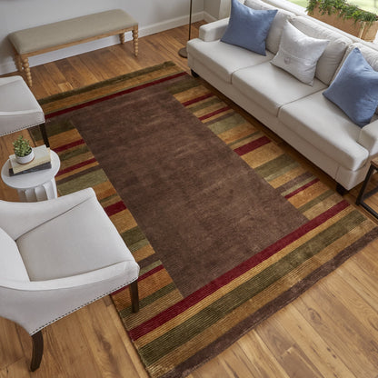 Keystone Modern Stripes - Brown/Green/Red