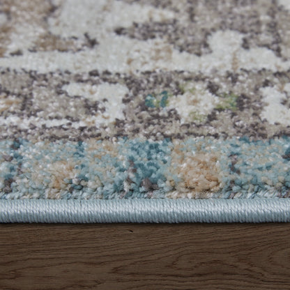 Dartmouth Transitional Floral & Botanical - Blue/Ivory/Brown Area Rug