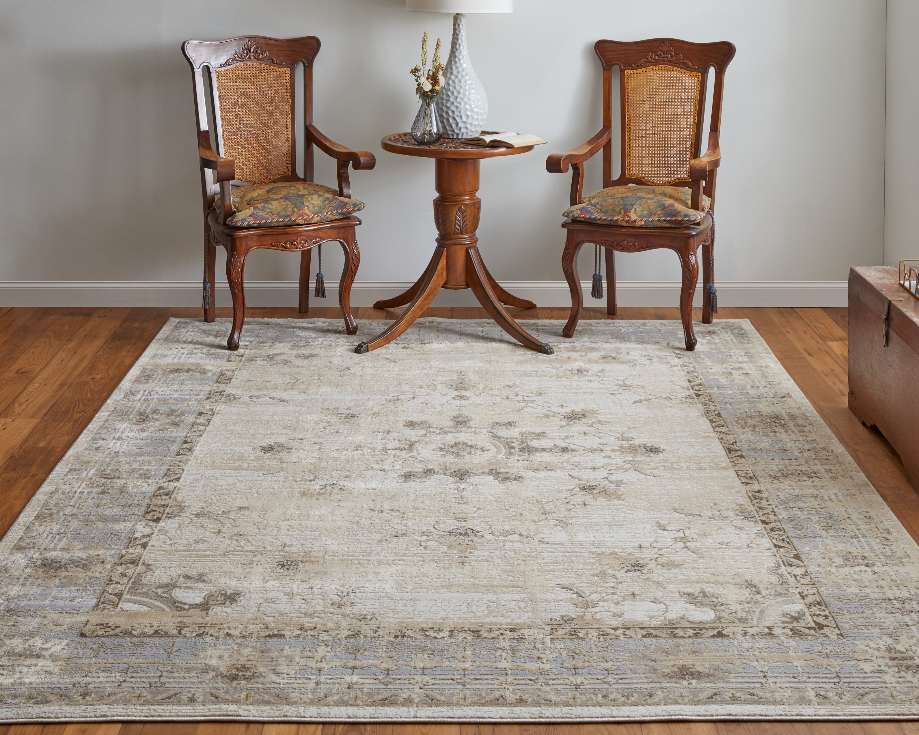 Celene Traditional Bordered - Tan/Brown/Gray Area Rug
