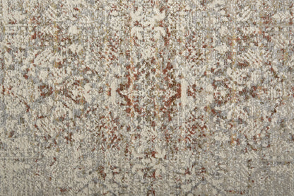 Kaia Transitional Distressed - Tan/Ivory/Orange Area Rug