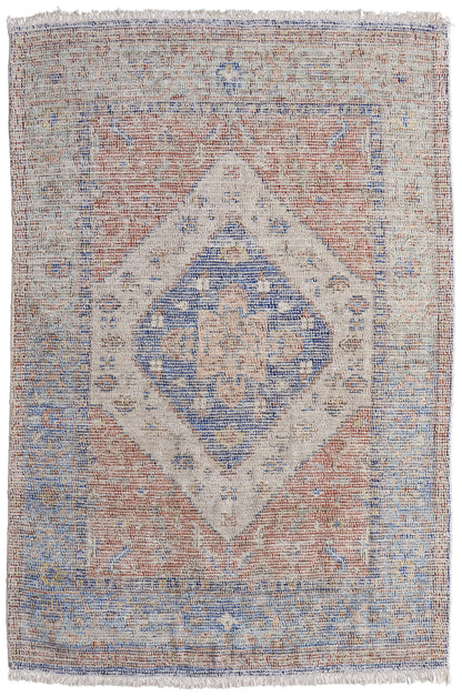 Caldwell Transitional Distressed - Ivory/Blue/Red Area Rug