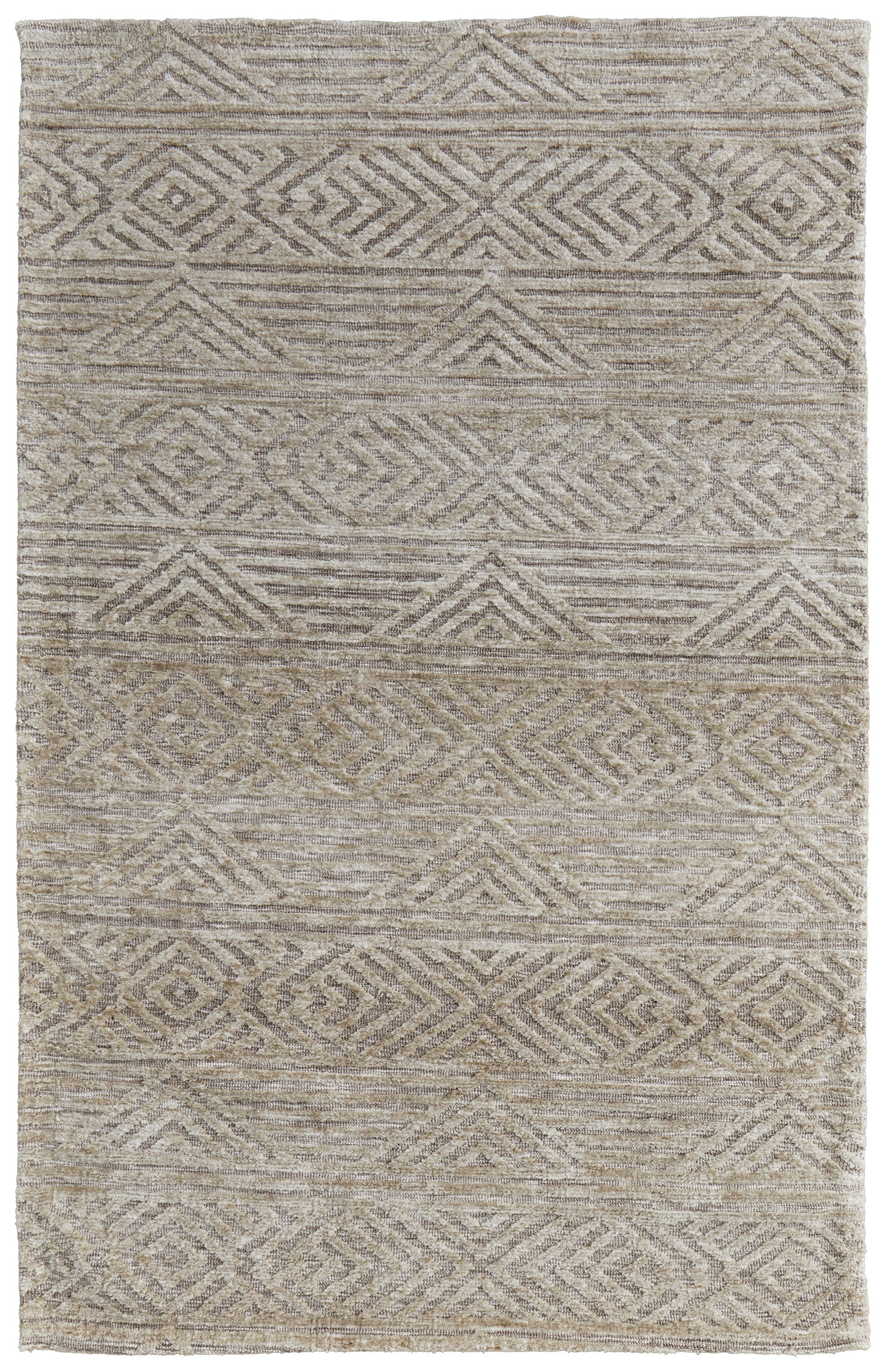 Colton Modern Geometric - Tan/Ivory/Brown Area Rug