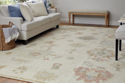 Grafton Transitional Floral & Botanical - Ivory/Orange/Gray Area Rug