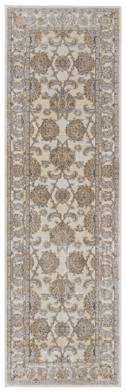Celene Traditional Bordered - Tan/Ivory/Brown Area Rug