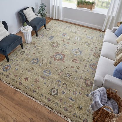 Fillmore Transitional Floral & Botanical - Brown/Tan/Blue Area Rug
