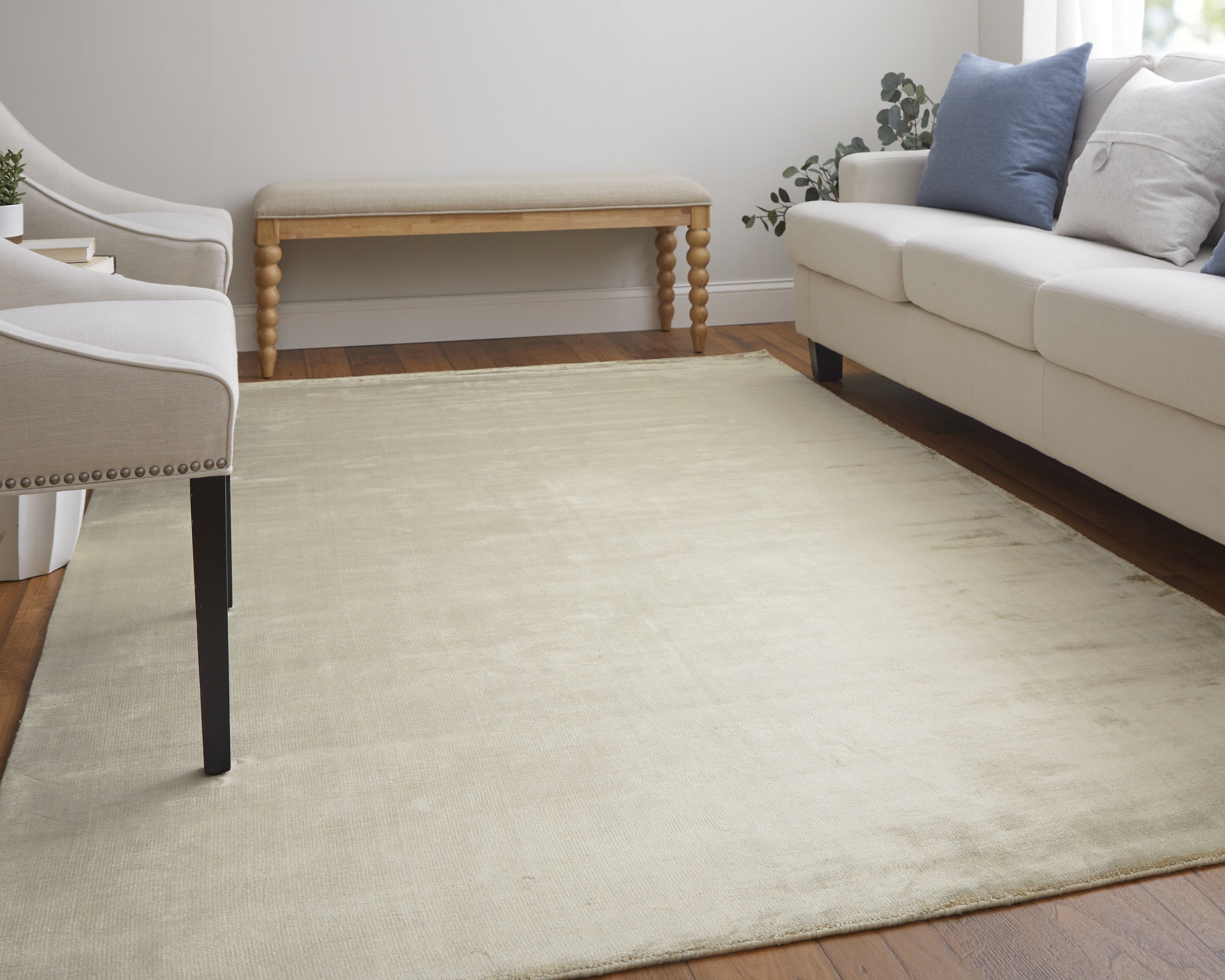Marlowe Modern Chevron - Tan/Blue