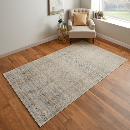 Camellia Transitional Bordered - Ivory/Gray