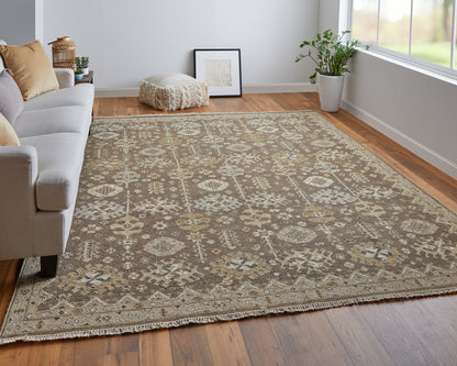 Corbitt Traditional Oriental - Brown/Ivory Area Rug