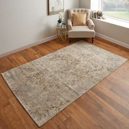 Camellia Transitional Abstract - Tan/Ivory