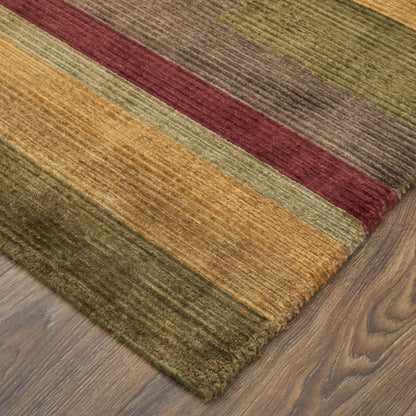 Keystone Modern Stripes - Brown/Green/Red