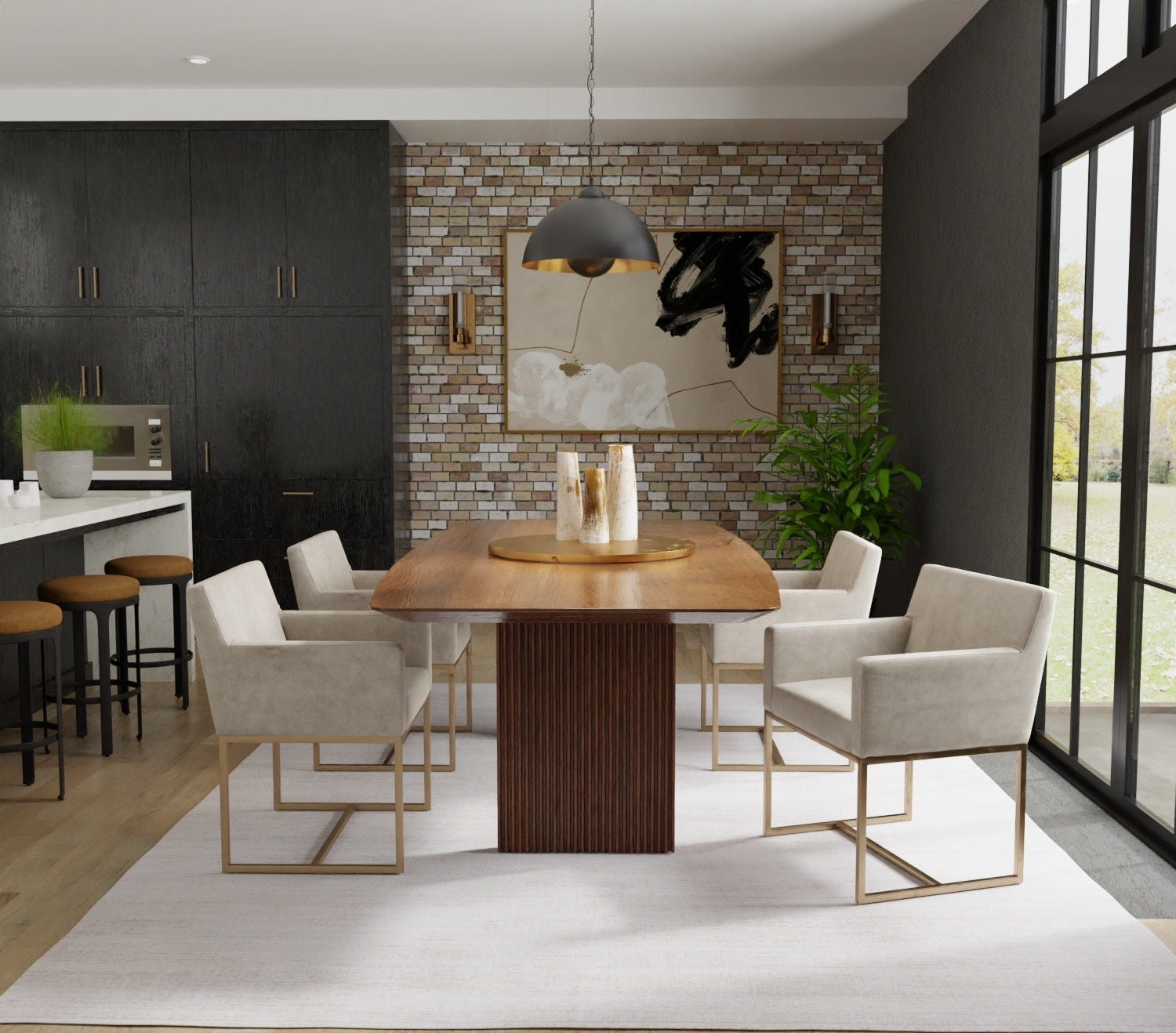 Deja Modern Solid - Ivory/Silver Area Rug