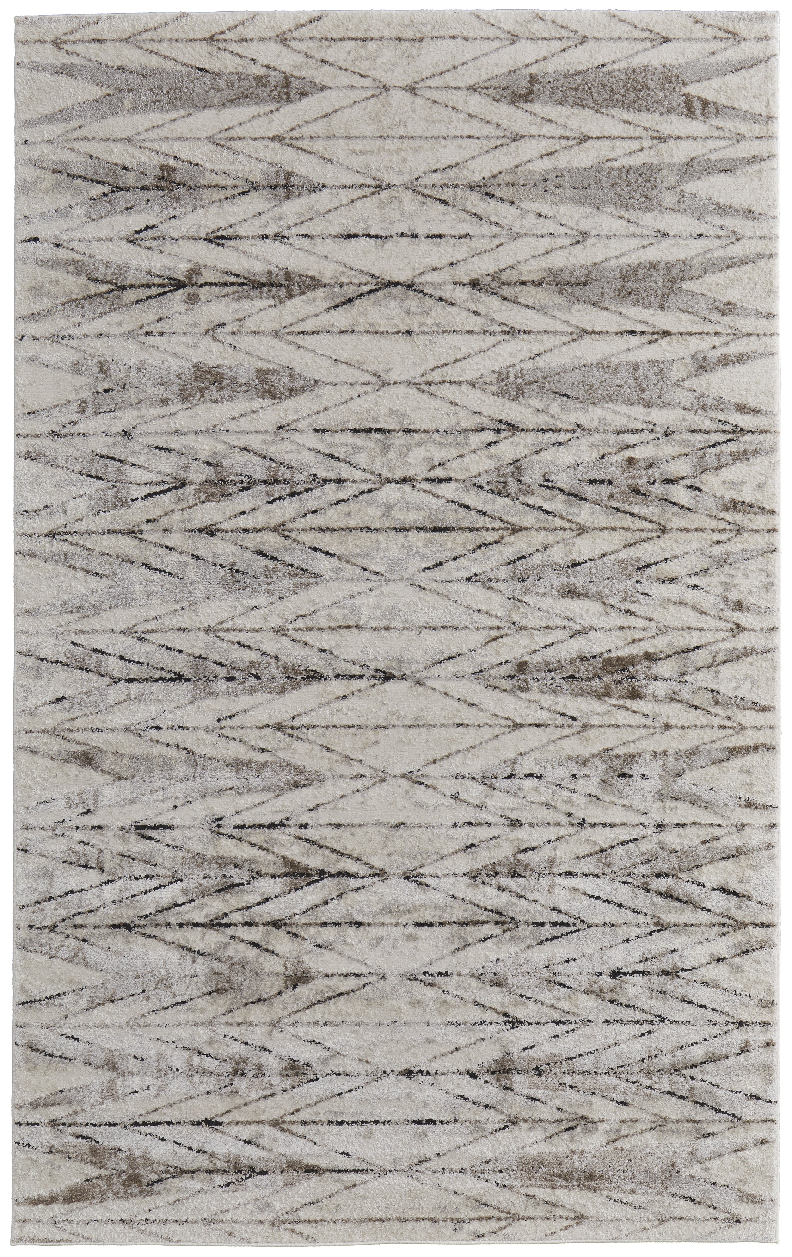 Vancouver Modern Geometric - Ivory/Tan/Brown Area Rug