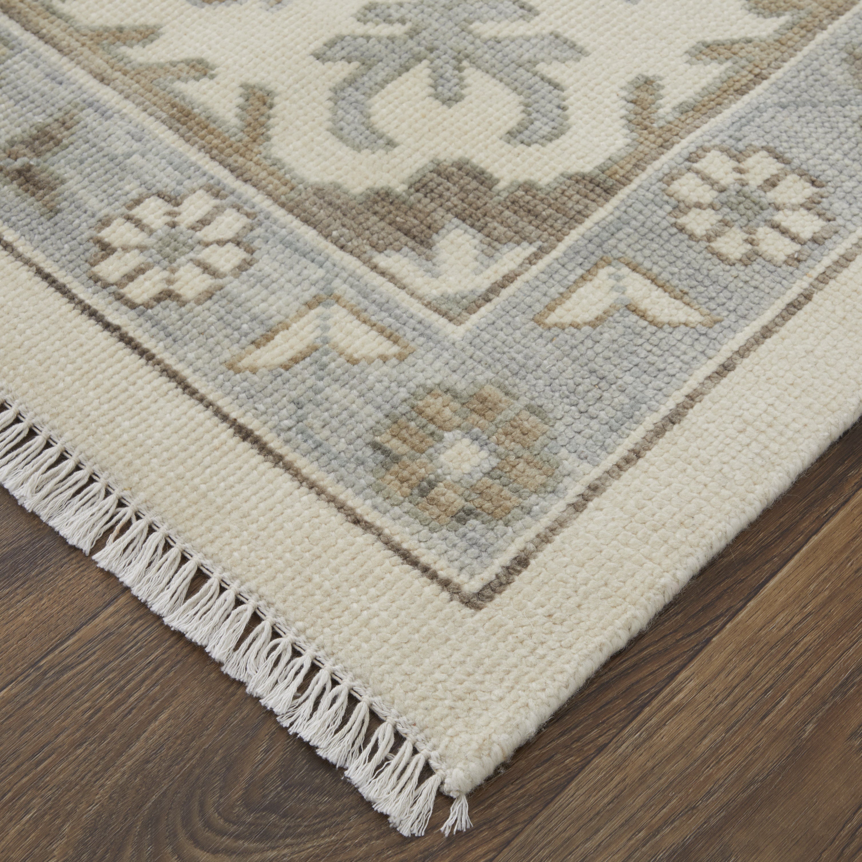 Karina Transitional Floral & Botanical - Ivory/Gray/Brown Area Rug