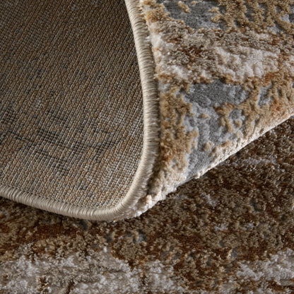Aura Modern Abstract - Ivory/Gold/Gray Area Rug