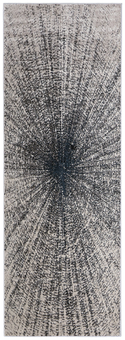 Micah Modern Abstract - Ivory/Gray/Blue Area Rug