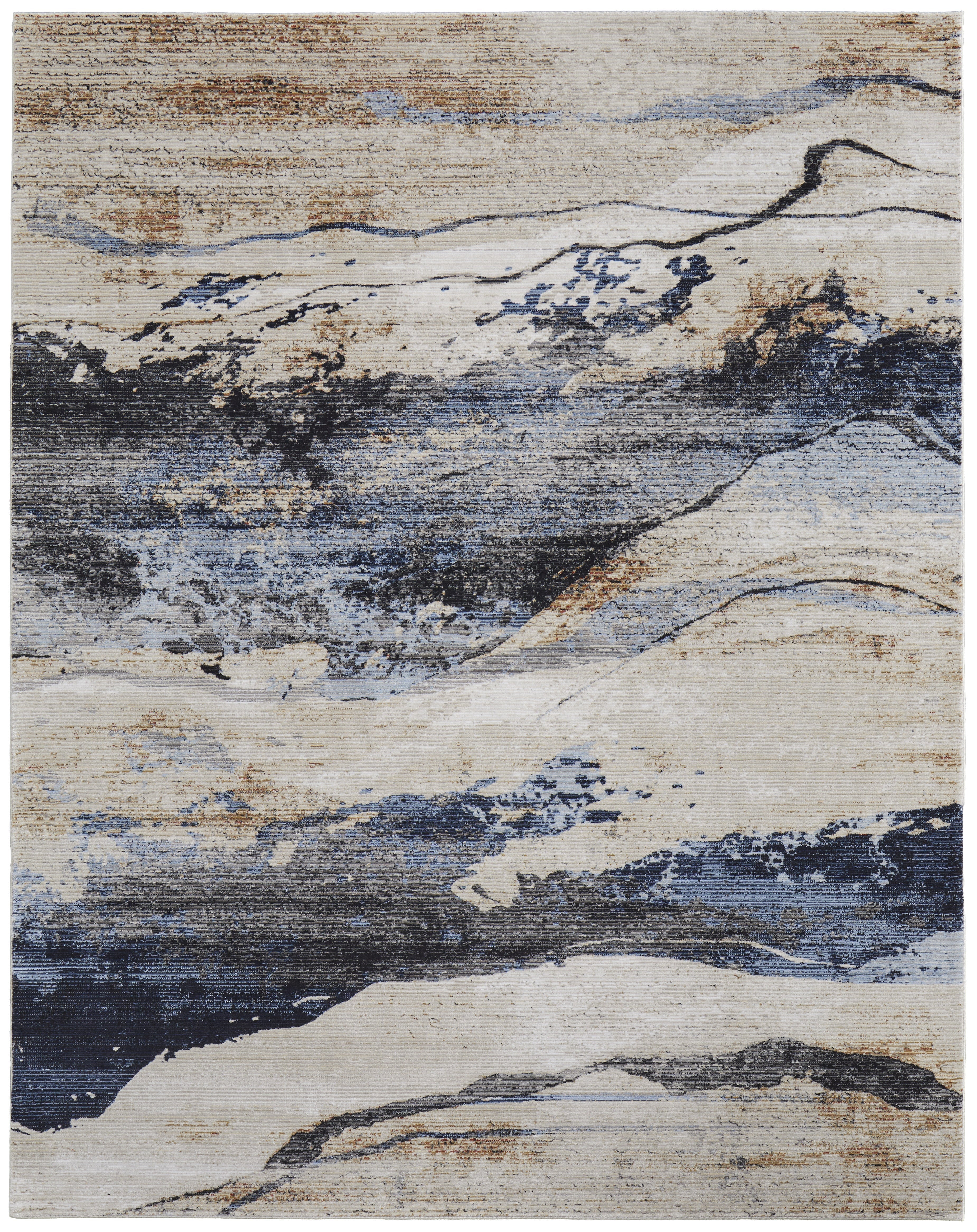Sonora Modern Abstract - Tan/Blue/Gray Area Rug