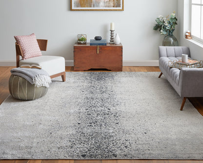 Astra Transitional Abstract - Ivory/Gray/Black Area Rug