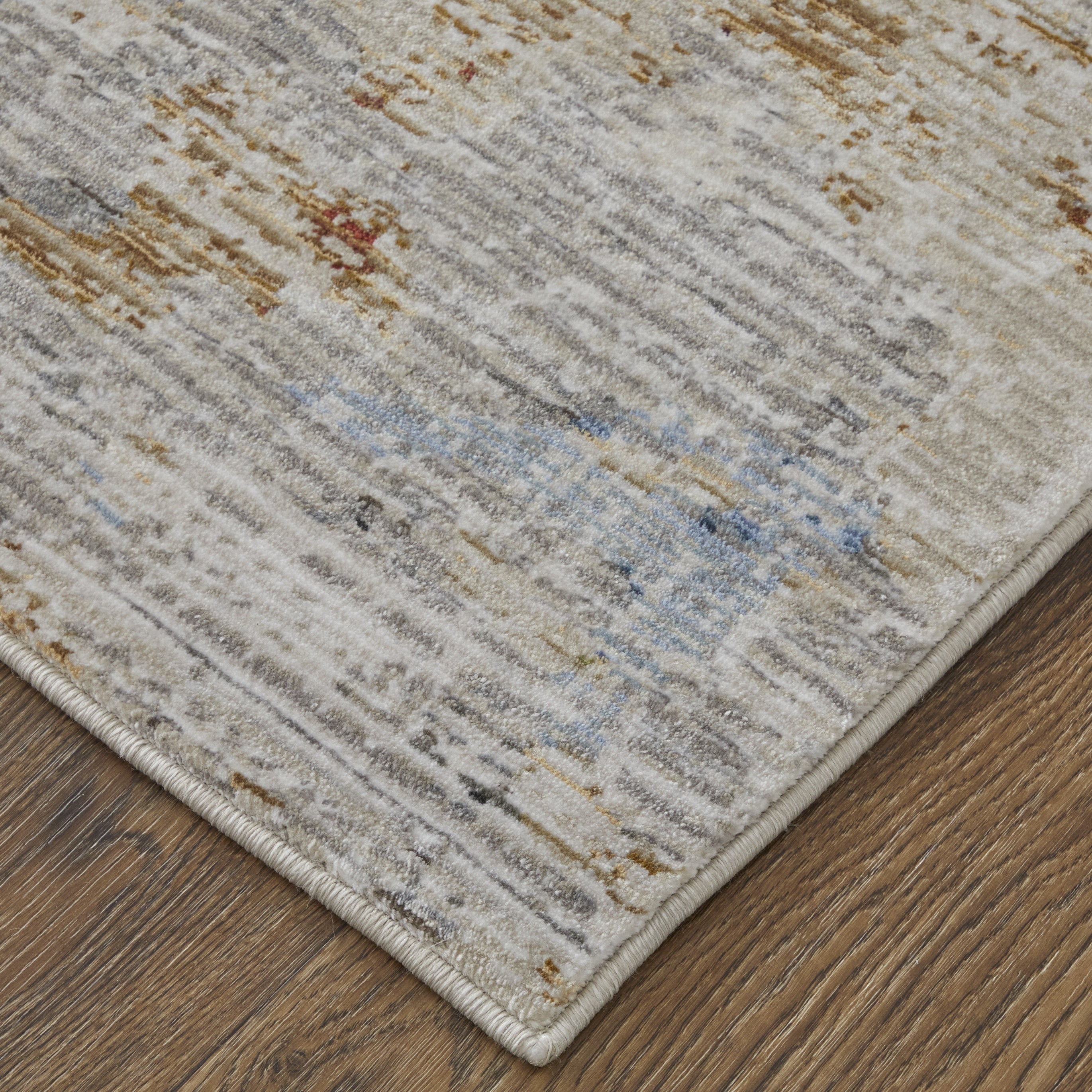Sonora Modern Abstract - Ivory/Blue/Red Area Rug
