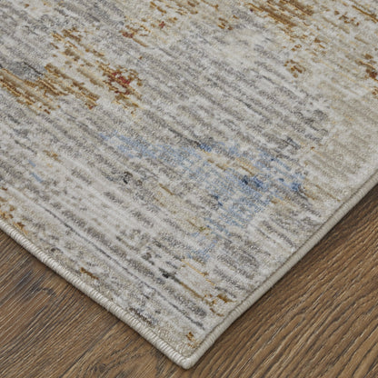 Sonora Modern Abstract - Ivory/Blue/Red Area Rug