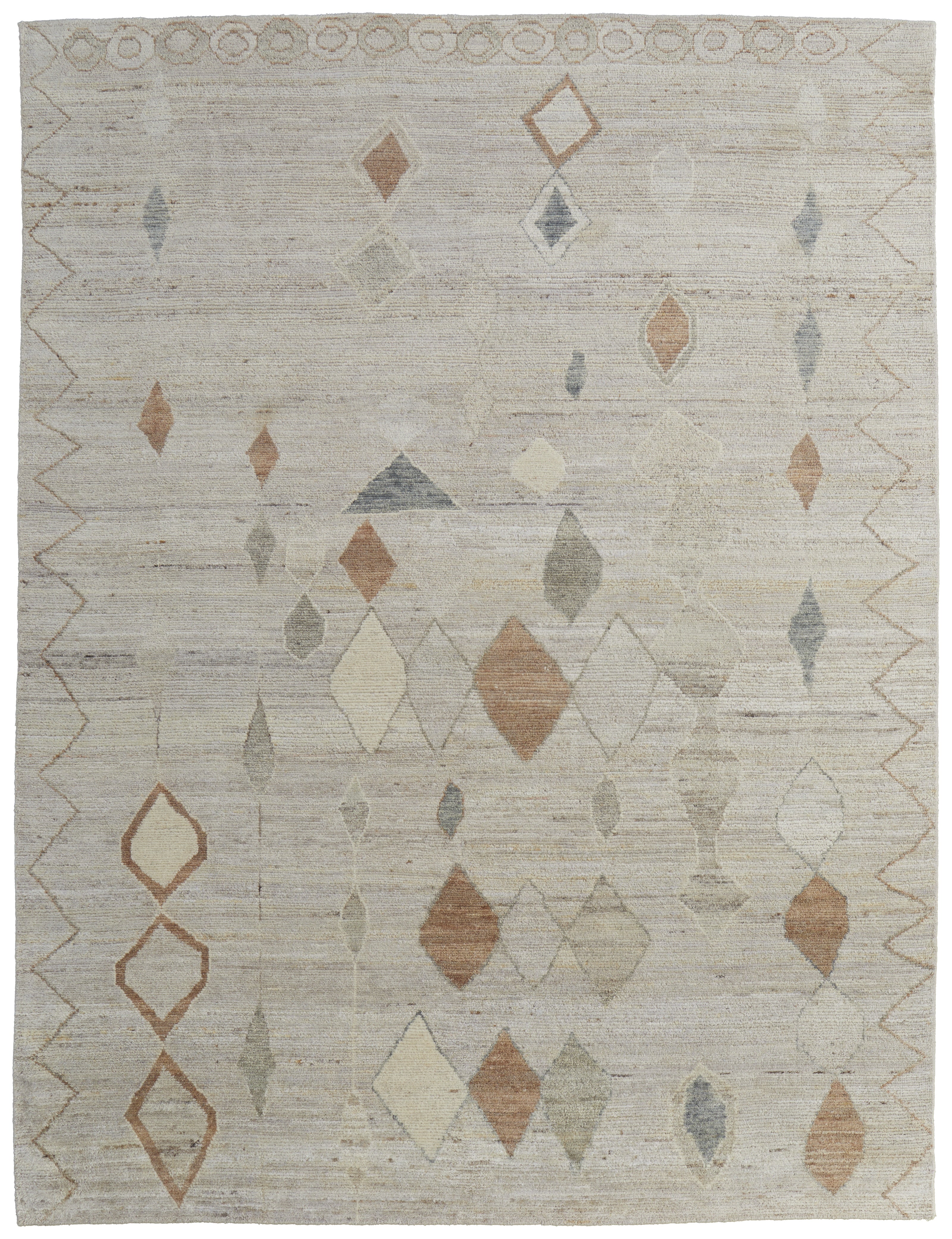 Kasbah Transitional Moroccan - Tan/Orange/Gray Area Rug