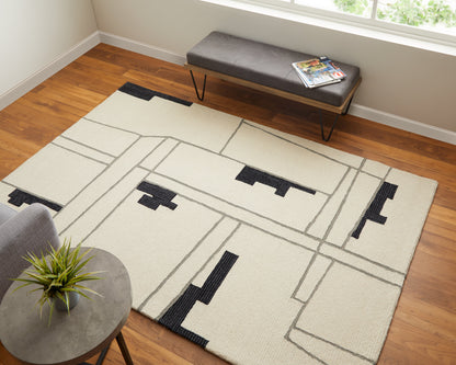 Maguire Transitional Abstract - Ivory/Gray/Taupe Area Rug