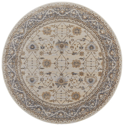 Celene Traditional Bordered - Tan/Ivory/Gray Area Rug