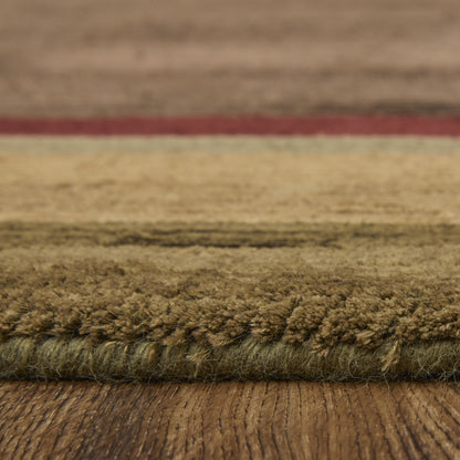 Keystone Modern Stripes - Brown/Green/Red