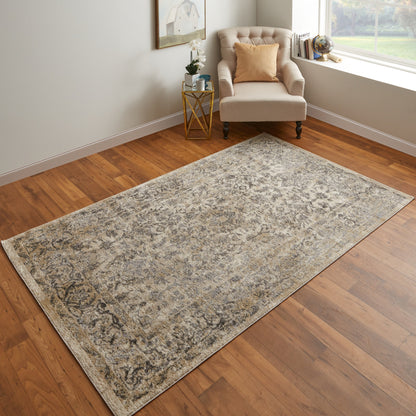 Camellia Transitional Floral & Botanical - Gray/Ivory