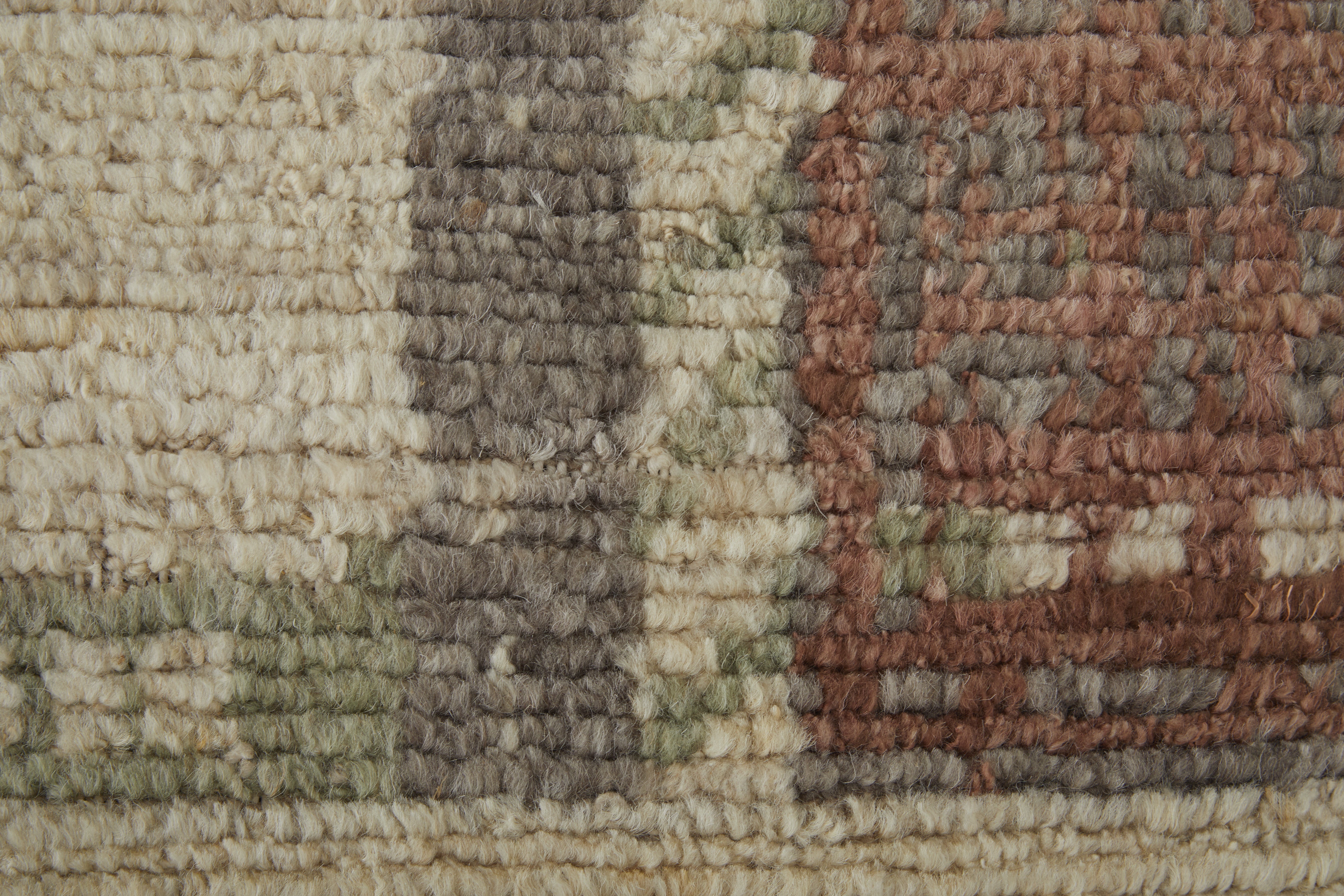 Kasbah Modern Abstract - Tan/Red/Green Area Rug