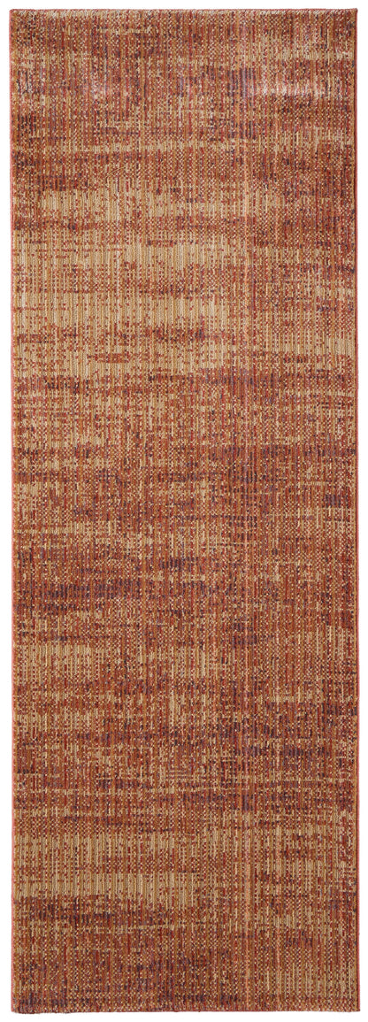 Deja Modern Solid - Brown/Red/Tan Area Rug